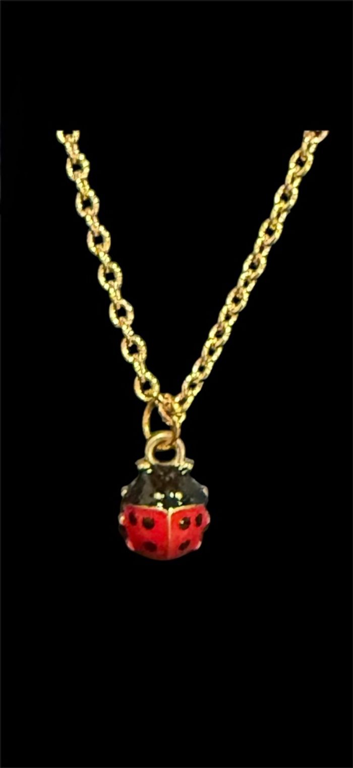 Collier avec pendentif coccinelle