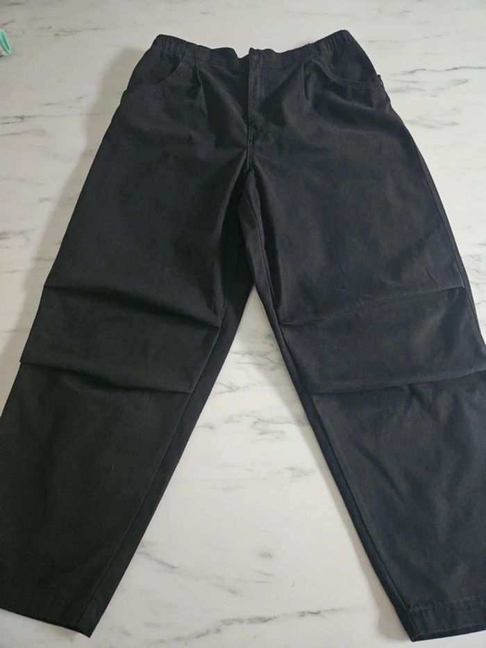 Bershka pantalon noir parachute taille XL