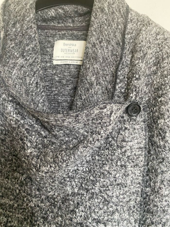 Gilet asymétrique long gris Chiné taille 38 bershka - photo numéro 3