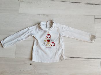 Vêtement fille tee-shirt manches longues Obaïbi 3 ans