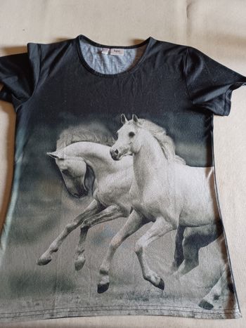 Tee-shirt ado motif chevaux 