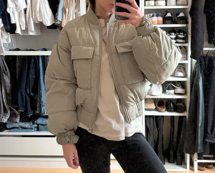 Doudoune puffy vert clair NA-KD