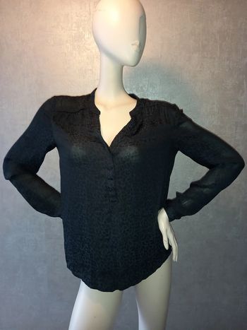 blouse léopard marine et noire promod taille 38