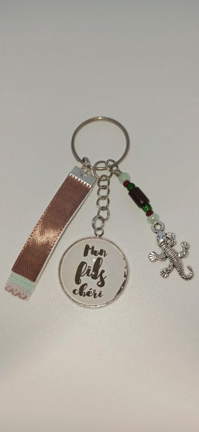 Cadeau mon fils, porte clé message " mon fils chéri "