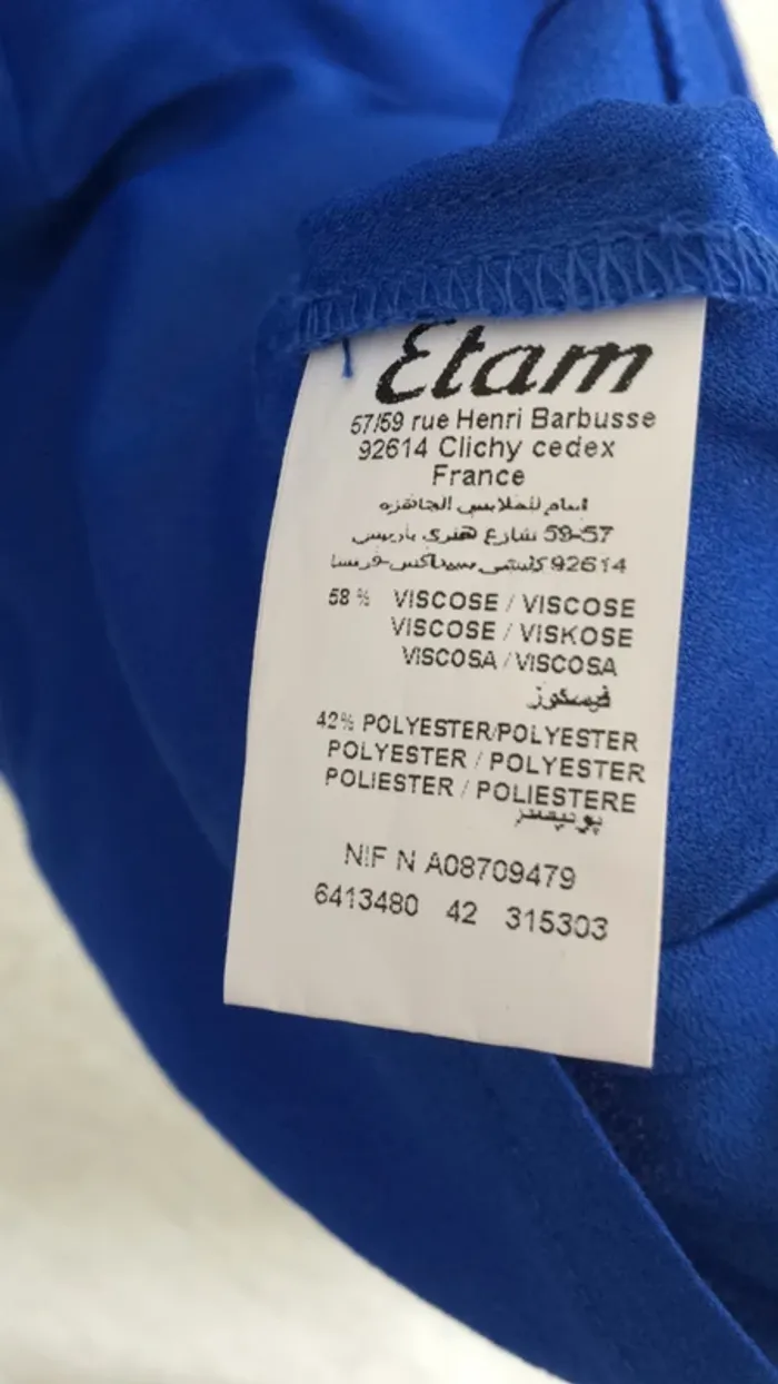 Top été chic bleu roi 👑 T40 Camaïeu - photo numéro 3