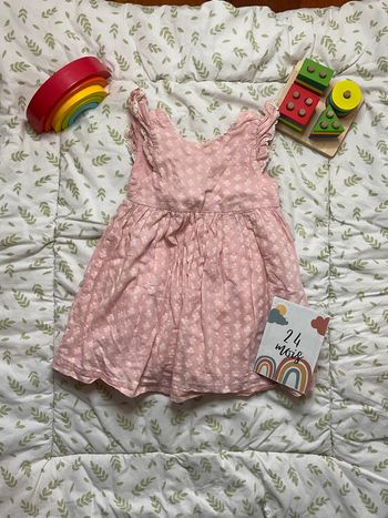 robe dos nu rose motifs blanc 24 mois bout'chou