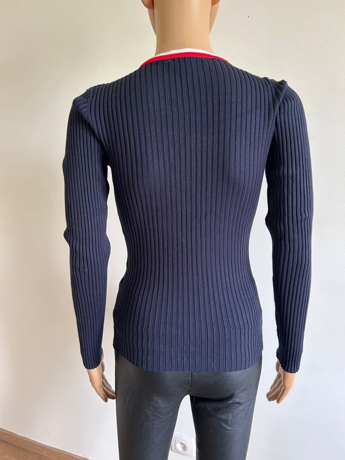 Pull bleu marine à manches longues Morgan taille XS bon état (léger défaut) - photo numéro 5
