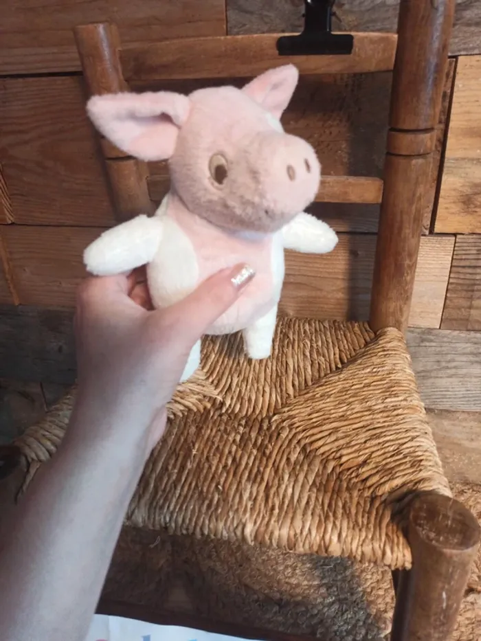 Peluche cochon Ikea blanc rose tbe - photo numéro 4