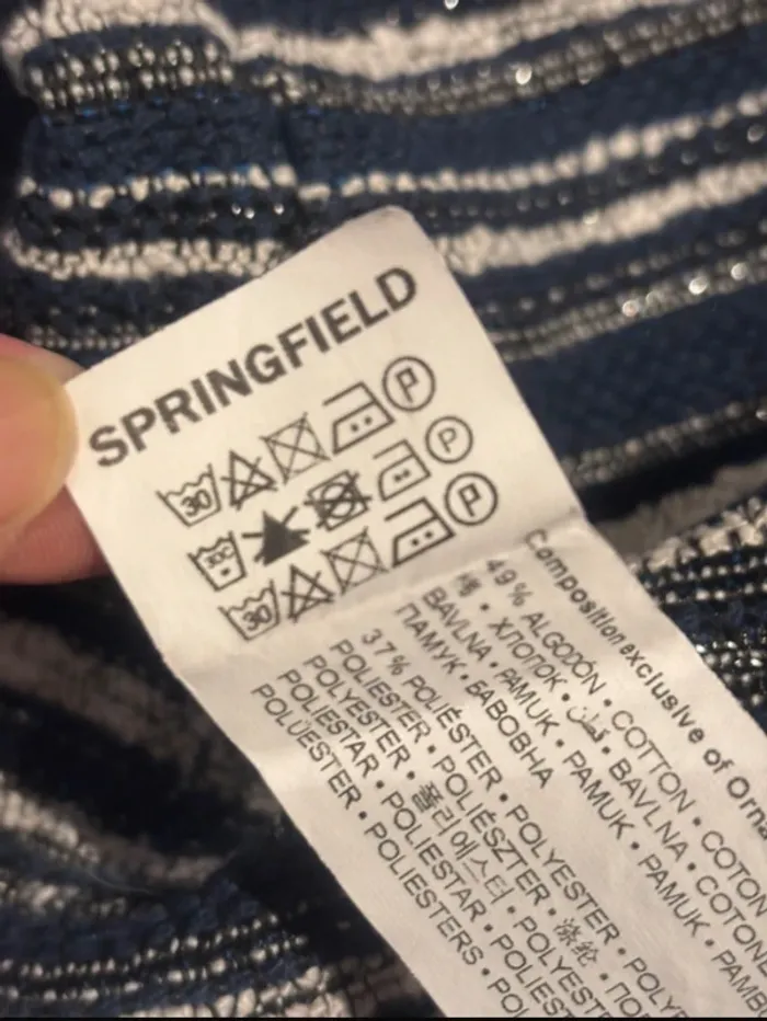Robe rayée Springfield bleue et blanche – Taille XS / 34 - photo numéro 11