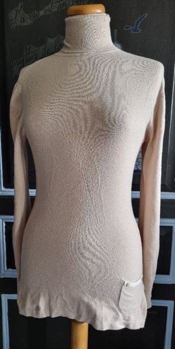 Pull col roulée beige taille L