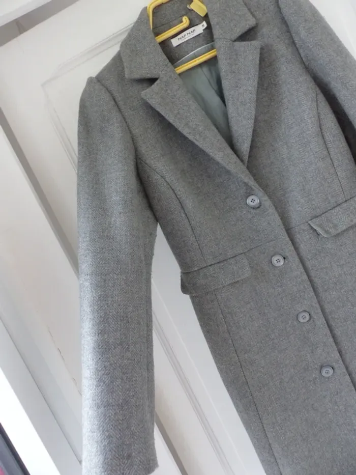 magnifique manteau/veste longue 50% laine - photo numéro 3