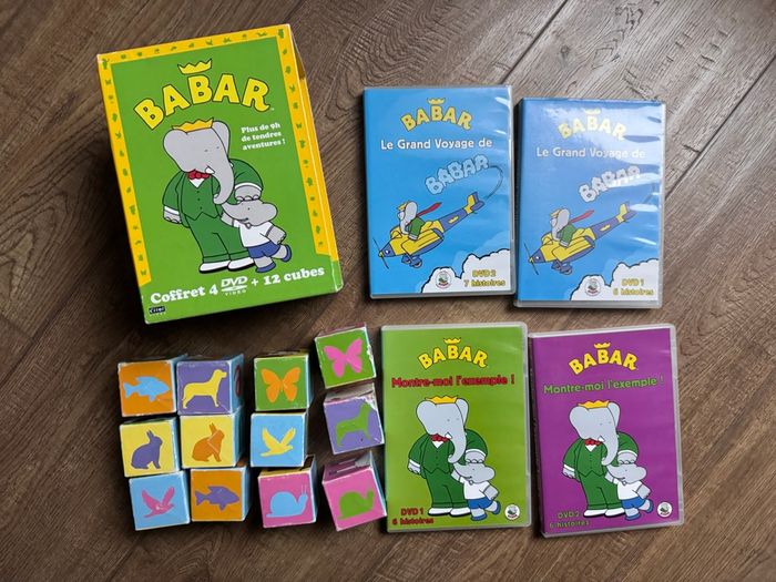 Coffret 4 dvd Babar et 12 cubes - photo numéro 2
