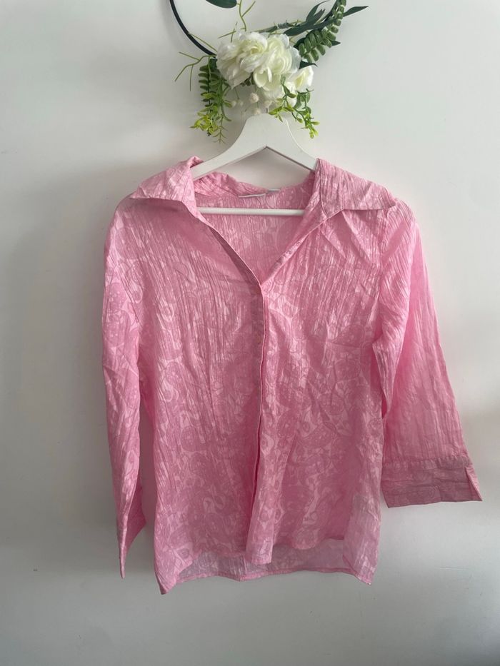 🌸blouse manches 3/4 rose taille M APT.9🌸