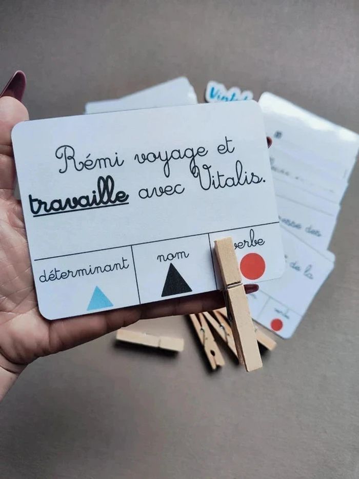 40 cartes à pince sur la nature des mots - photo numéro 3