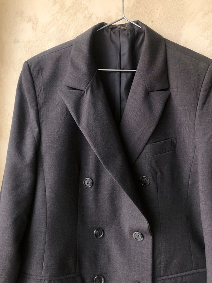 Blazer croisé marron vintage 42 - photo numéro 2