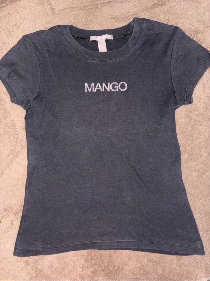 T-shirt femme Mango noir taille M en bon état - photo numéro 3