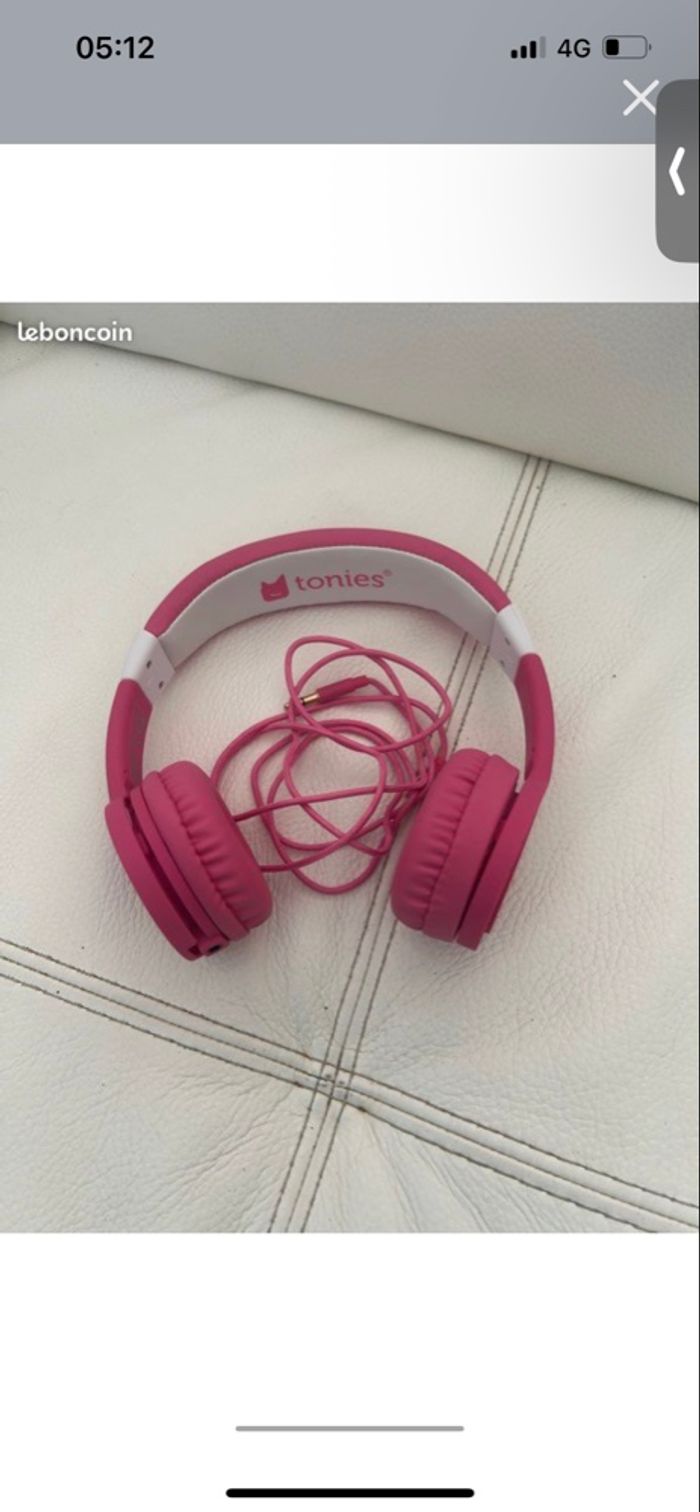 Casque rose pour toniebox tonies - photo numéro 3