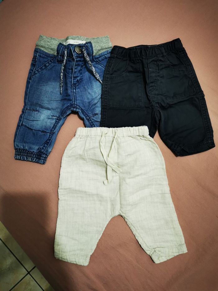 Lot de 3 pantalons garçon 1 mois