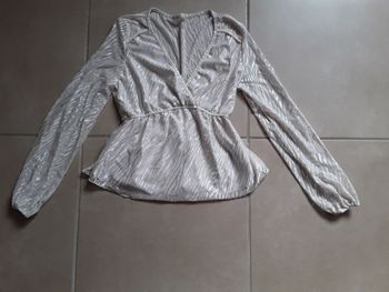 Tunique cache-coeur beige femme S SHEIN TBE