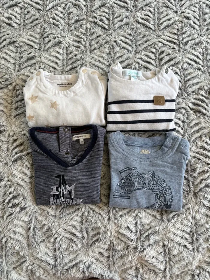 Lot de 4 T-Shirts manches longues 3 mois