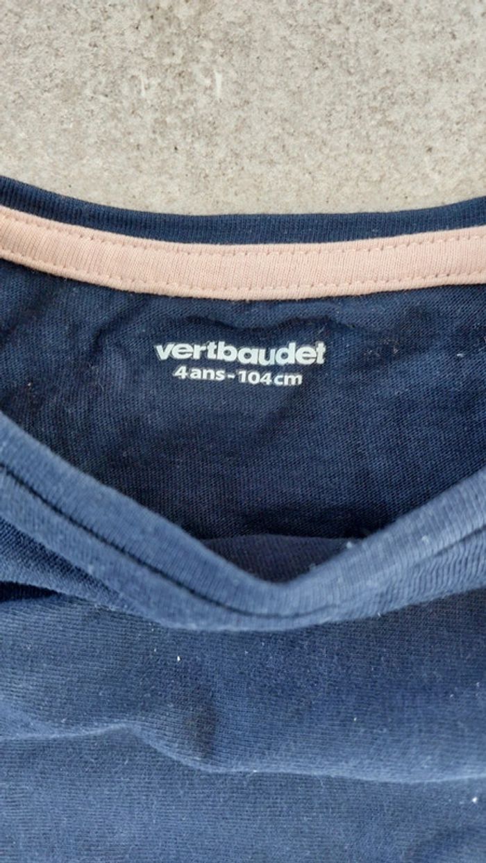 Tee-shirt manches longues fille vertbaudet 4 ans - photo numéro 2