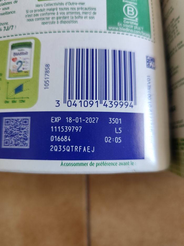 2 boites de lait blédilat - photo numéro 4