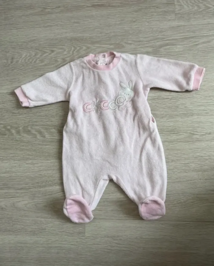 Lot pyjamas en velours 1-3 mois - photo numéro 2