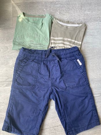 Lot bermuda teeshirt TAO et vert baudet 6 ans 