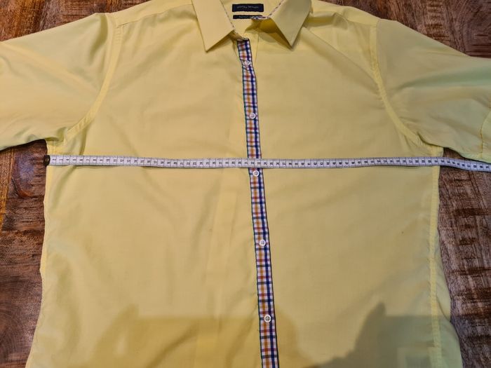 Chemise jaune pâle courte manche 45-46 xxl - photo numéro 7