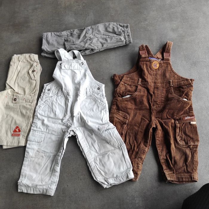 Lot pantalon salopette 18mois garçons