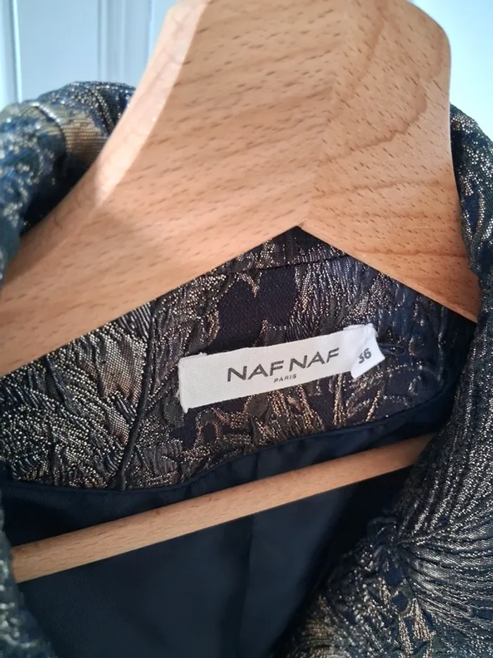 Veste brodée dorée - Nafnaf - 36/S - photo numéro 2