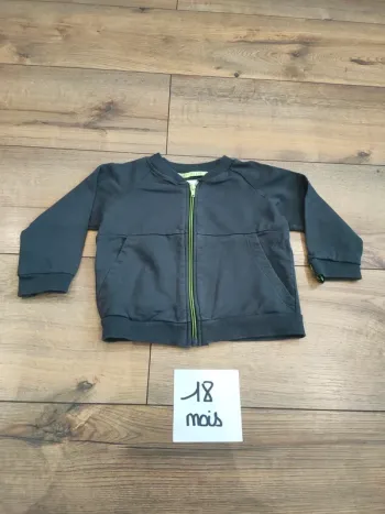 Gilet garçon gris foncé 18 mois