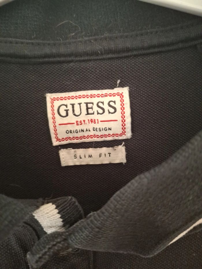 Polo noir guess taille L - photo numéro 2