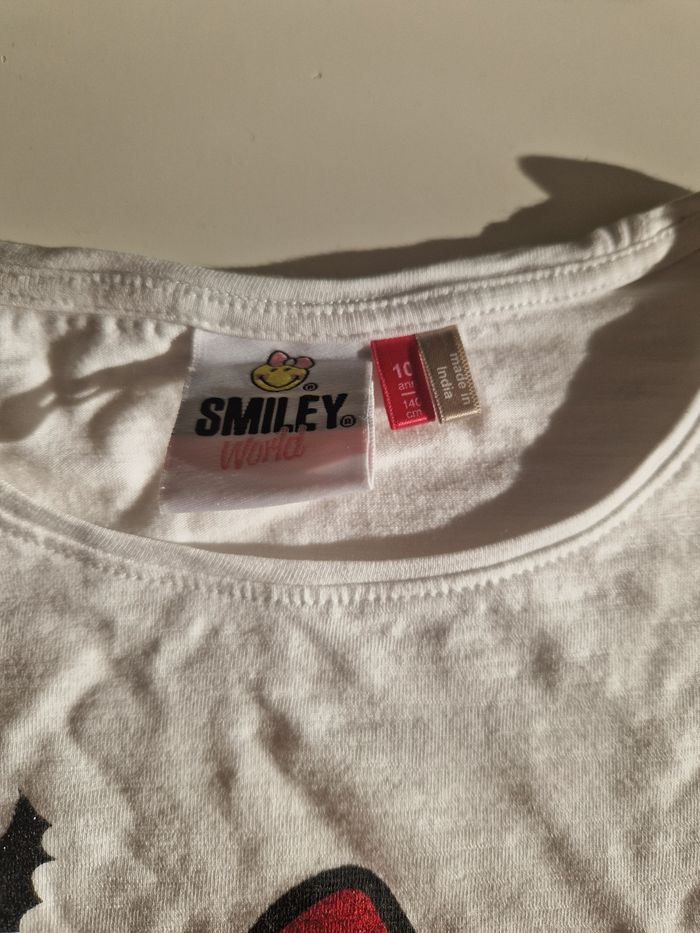 T-shirt manches longues fille 10 ans Smiley Halloween