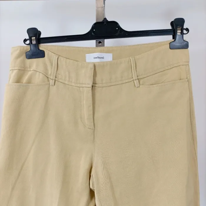 Pantalon jaune/beige cacharel - Élégant et sobre - Taille 38 estimée longueur 90cm x 40cm A598 - photo numéro 7
