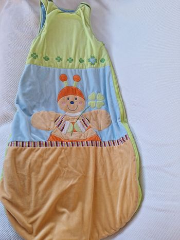 Turbulette/ gigotteuse bébé velours 12/24 Mois "mots d'enfants" très épaisse