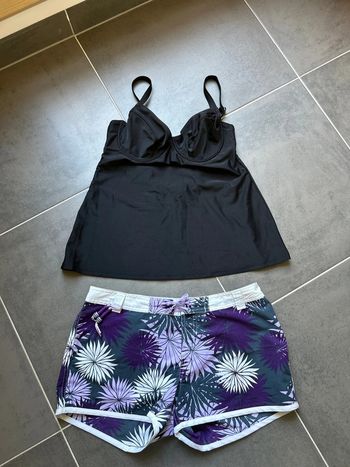 Ensemble maillot de bain débardeur tankini et short femme