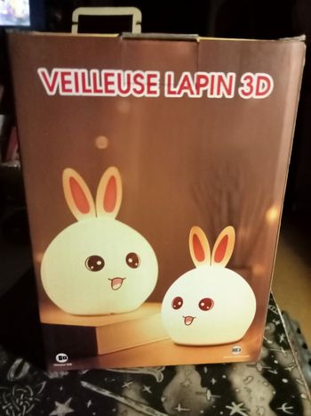 Veilleuse ,Lapin, 3D en Silicone, pour enfants