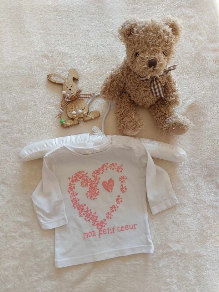 Tee-shirt original manches longues 1 mois