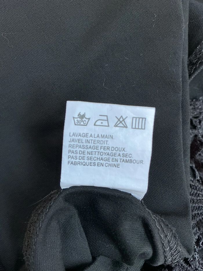 Débardeur noir petites manches dentelles Noémie & Co M/L - photo numéro 6