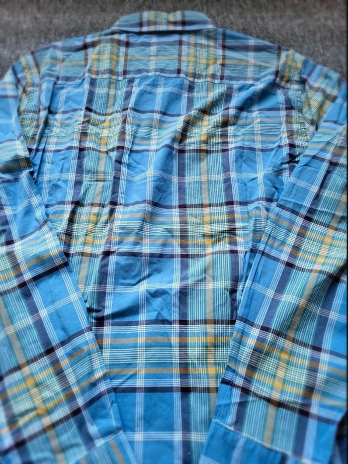 Chemise Tommy Hilfiger à Carreaux - Bleu & Jaune - Manches Longues - Taille M - New York Fit - photo numéro 12