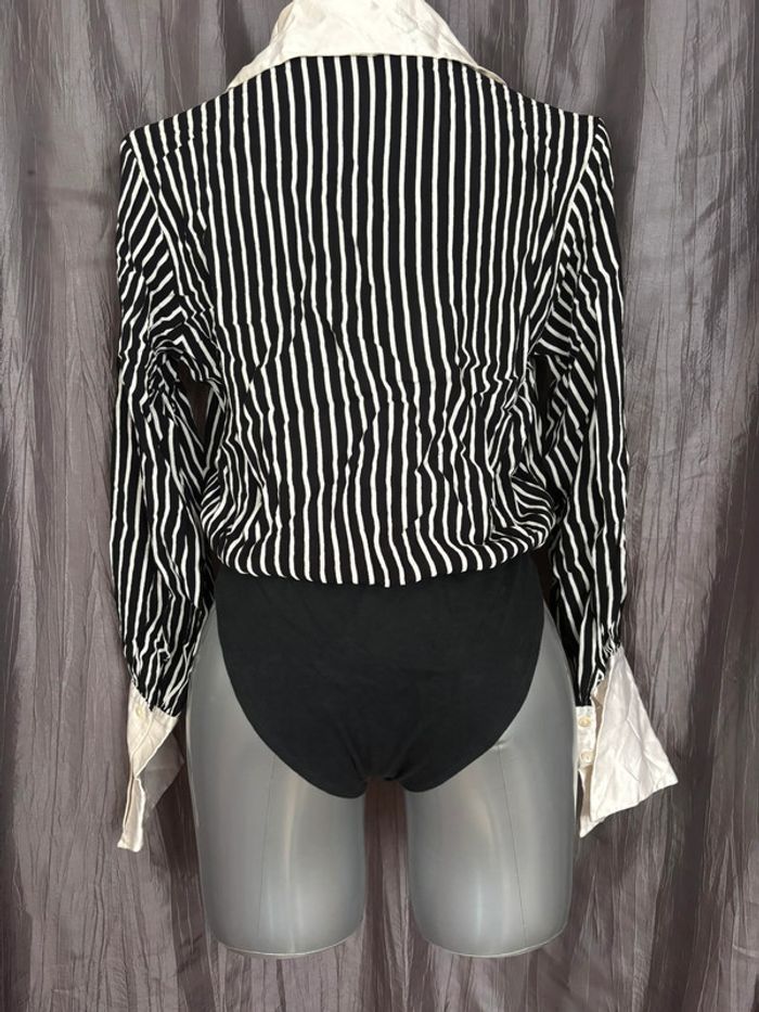 Sublime body chemise à rayures sexy ou classe Le Garage Made in France Taille 2 - photo numéro 6