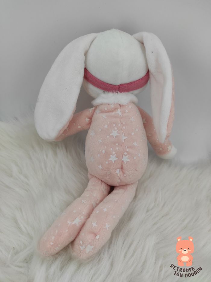 Doudou Lapin Rose Luminescent Nicotoy - photo numéro 2