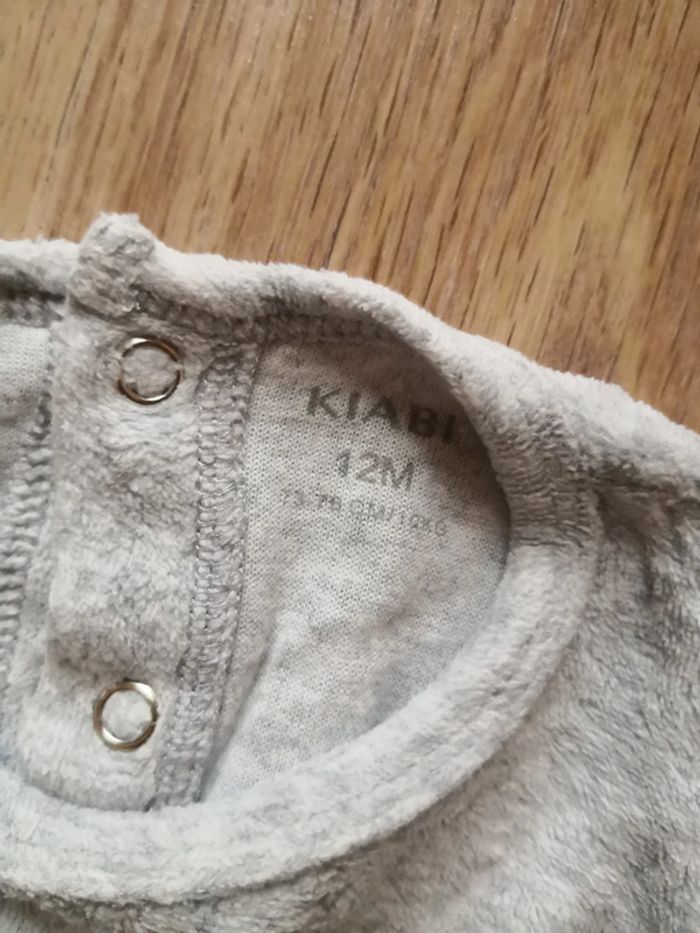 Pyjama gris kiabi 12 mois - photo numéro 3