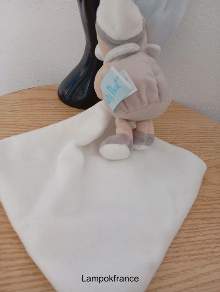 Peluche ours beige blanc écru babynat doudou ours - photo numéro 3