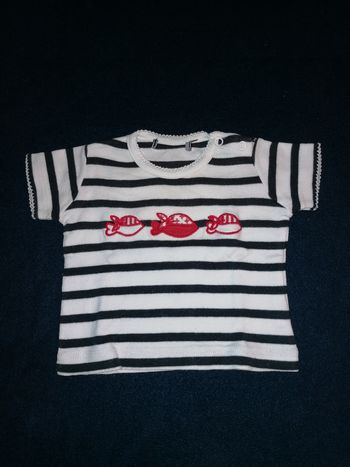 T-shirt marinière mixte 3 mois