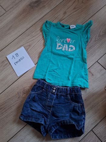 Ensemble été short Tee-shirt 18 mois fille