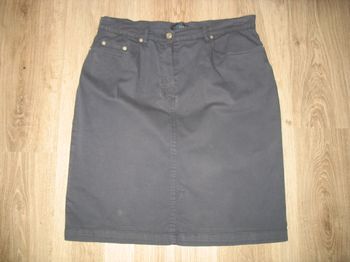 JUPE COURTE BLEU MARINE "TRICOMER" - TAILLE 44 - n°01