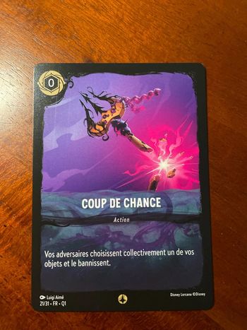 Carte Lorcana - Coup de chance - 21/31 - FR - Q1