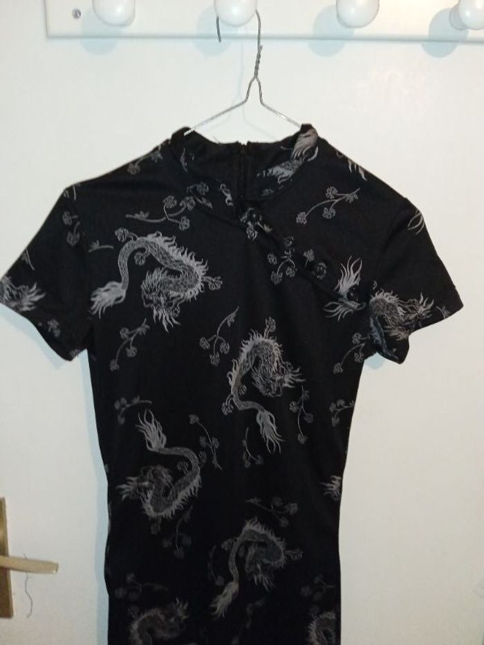 Robe longue dragon côte à côte